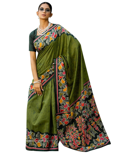 Vasthrlay Madhubani Printed Unstitched Hs Ethnic Wear