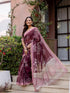 Vasthrlay Womens Printed Unstitched Olive Green Saree