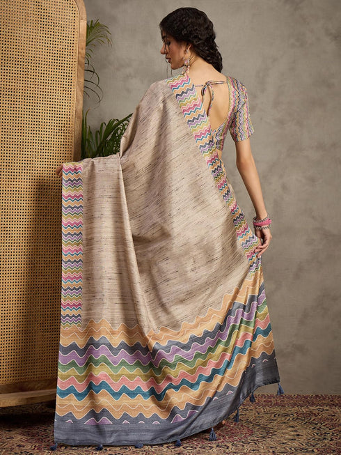 Vasthrlay Georgette Madhubani Unstitched Su Ethnic Wear