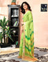Vasthrlay Womens Printed Light Green Saree With Unstitched Blouse Piece