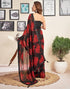 Vasthrlay Georgette Sequence Unstitched Black Saree