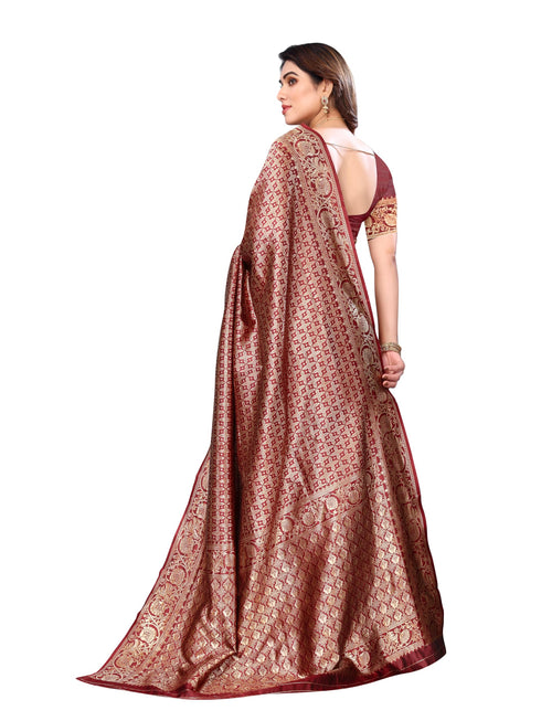 Vasthrlay Kanjivaram Unstitched Saree