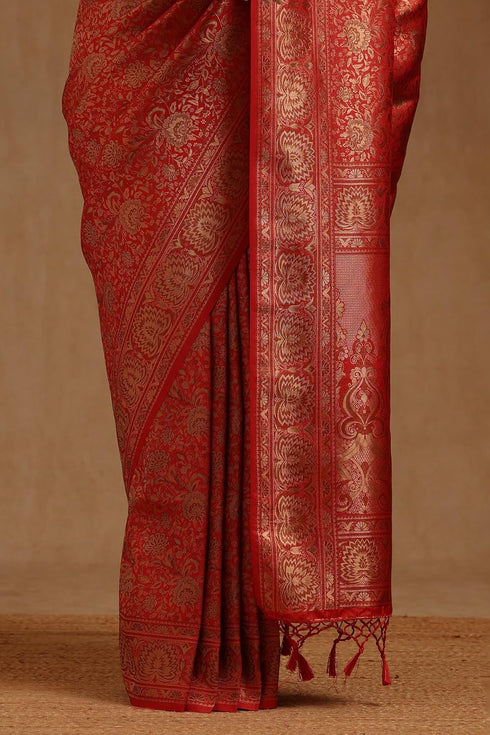 Vasthrlay Tussar Floral Woven