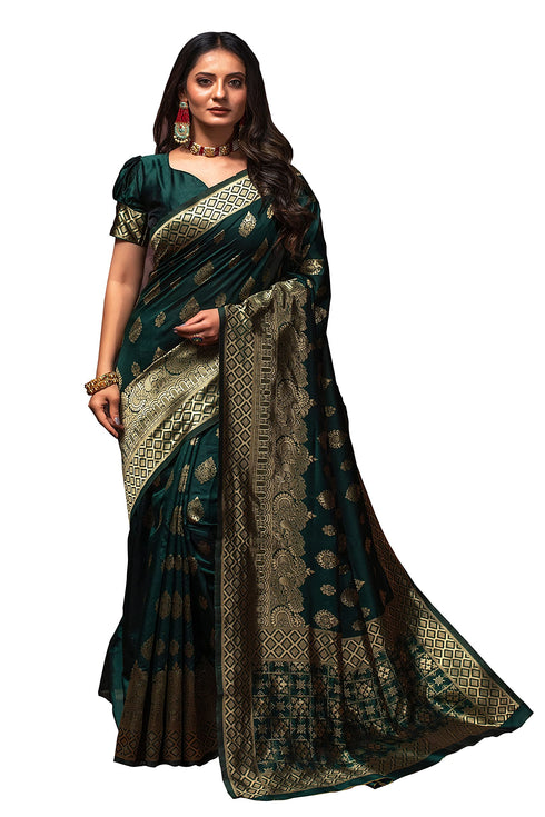 Vasthrlay Magenta Banarasi Designer Saree