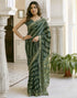 Vasthrlay Georgette Bandhani Unstitched Purple Saree