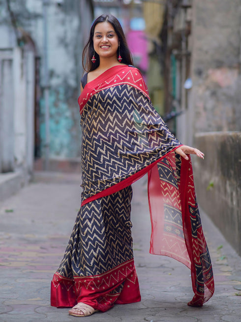 Vasthrlay Georgette Printed Saree