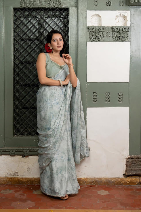 Vasthrlay Fashion Georgette Dark Multicolor Ethnic Wear