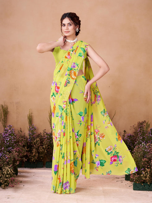 Vasthrlay Georgette Printed Saree