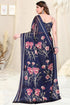 Vasthrlay Fashion Chiffon Printed Grey Ethnic Wear