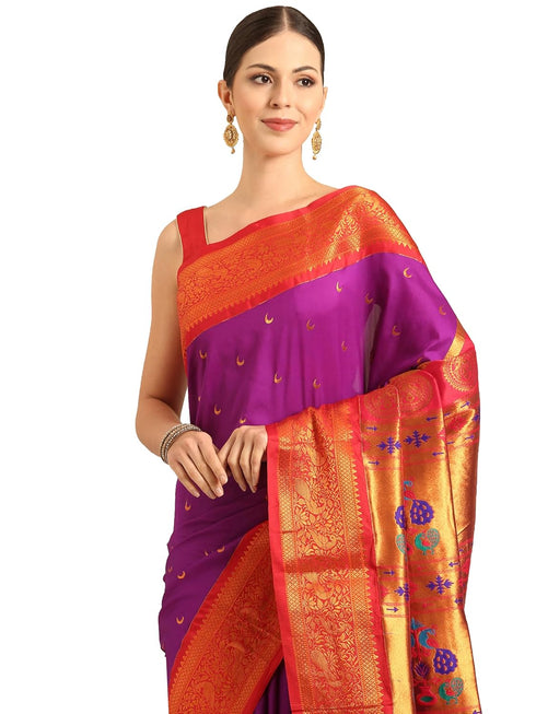 Vasthrlay Chandrakor Purple Saree