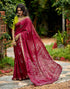 Vasthrlay Bandhani Printed Unstitched Black Saree