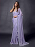 Vasthrlay Chiffon Siroski Unstitch Purple Ethnic Wear