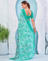 Vasthrlay Georgette Bandhani Unstitched Grey Saree