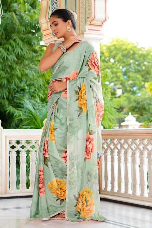 Vasthrlay Fashion Chiffon Printed Ethnic Wear