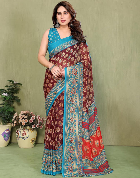 Vasthrlay Georgette Traditional Ethinic Az Ys Vaidika Ethnic Wear