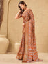 Vasthrlay Printed Jacquard Unstitched Dusty Pink Saree