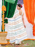 Vasthrlay Tricolor Printed White1 White Saree
