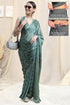 Vasthrlay Fashion Chiffon Chevron Printed Ethnic Wear