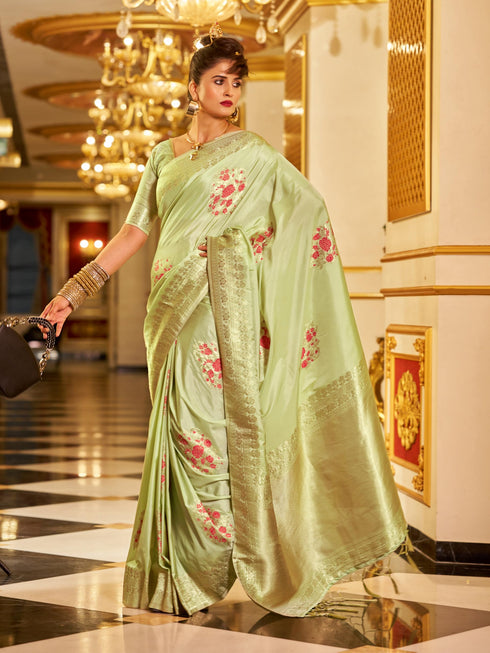Vasthrlay Banarasi Unstitched Saree