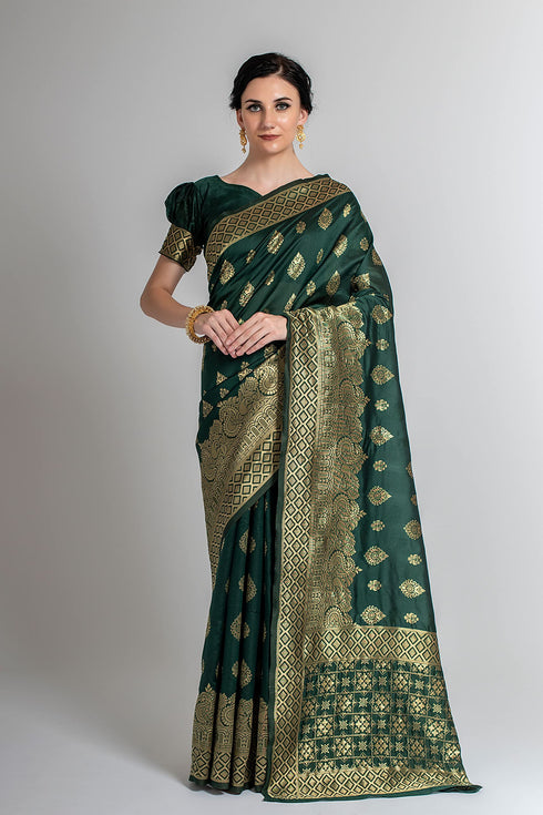 Vasthrlay Magenta Banarasi Designer Saree