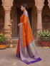 Vasthrlay Jacquard Traditional Unstitch Purpleorange Ethnic Wear