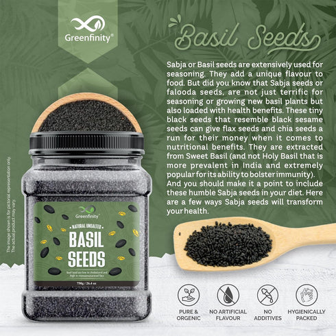 GreenFinity Premium Basil (Sabja) Seeds