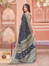 Vasthrlay Womens Abstract Unstitched Off White Saree