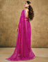 Vasthrlay Georgette Bandhani Unstitched Rani Pink Saree