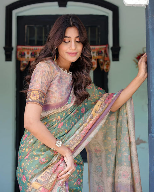 Vasthrlay Handloom Traditional Paisley Saree
