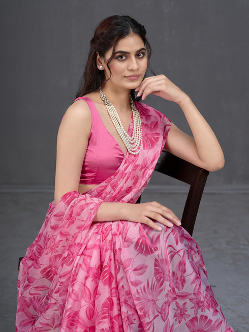Vasthrlay Chiffon Floral Saree