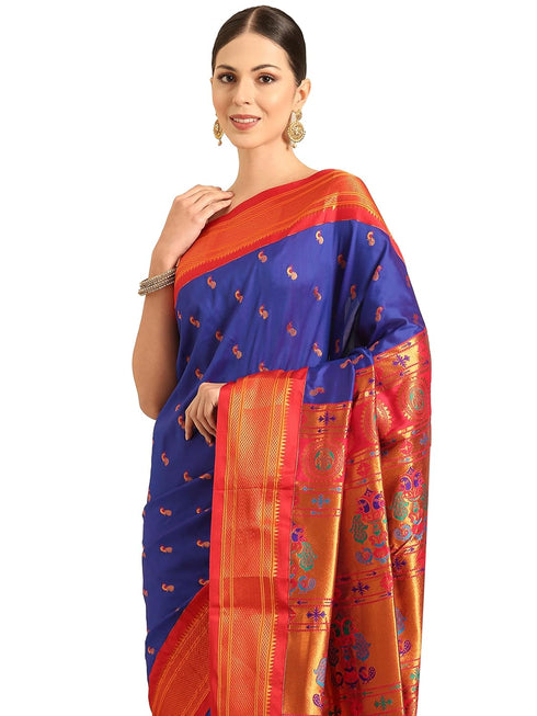 Vasthrlay Paithani Purple Saree