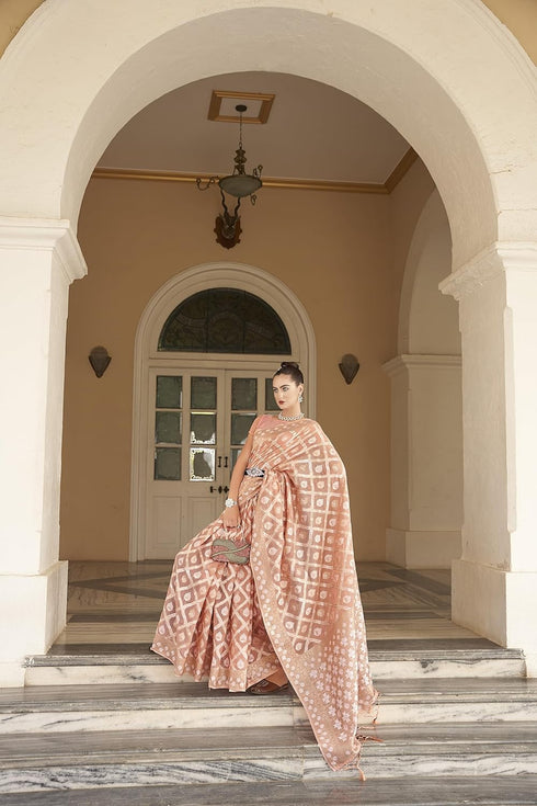 Vasthrlay Jacquard Unstitched Comfortable Stylish Saree