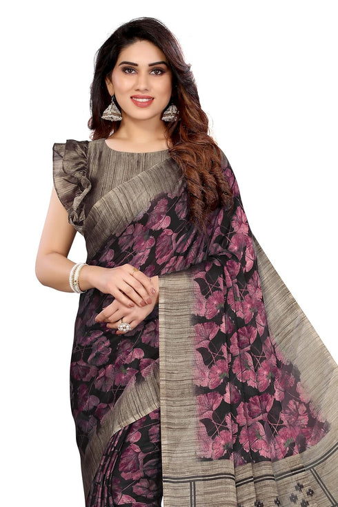 Vasthrlay Fashion Chiffon Georgette Beige Ethnic Wear