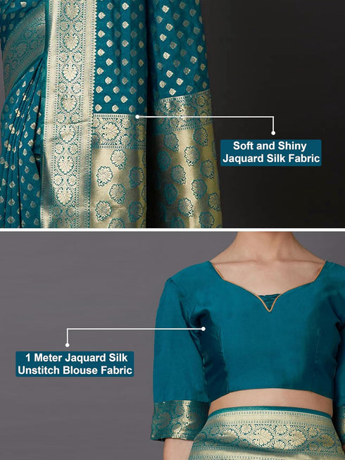 Vasthrlay Jacquard Unstitch Purple Ethnic Wear