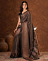 Vasthrlay Womens Printed Unstitched Brown Saree