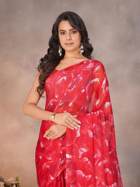Vasthrlay Chiffon Floral Saree