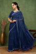 Vasthrlay Fashion Georgette Stripes Navy Ethnic Wear