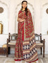 Vasthrlay Womens Printed Maroon Saree With Unstitched Blouse Piece