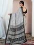 Vasthrlay Bandhani Printed Unstitched Black Saree