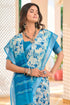 Vasthrlay Sky Blue Printed Unstitched Saree