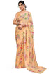 Vasthrlay Fashion Chiffon Georgette Beige Ethnic Wear