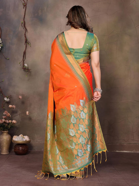 Vasthrlay Kanjivaram Saree Banarasi Blouse Wedding