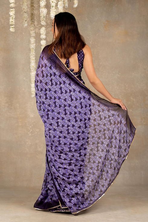 Vasthrlay Fashion Georgette Dark Multicolor Ethnic Wear