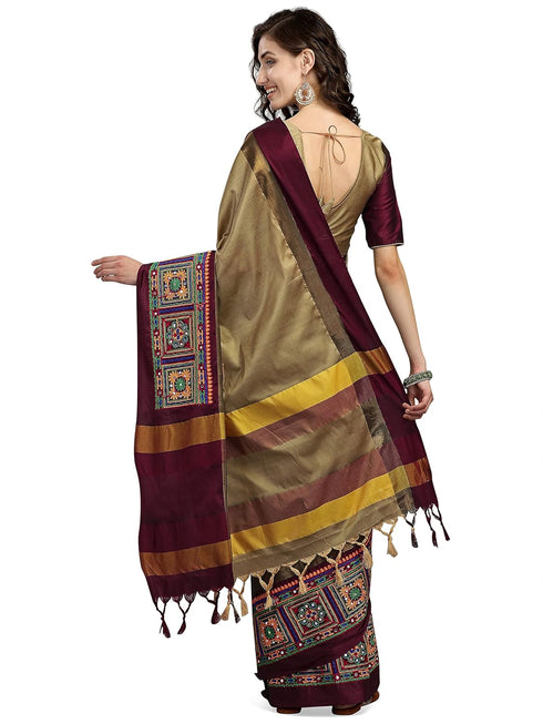 Vasthrlay Peacock Embroidered Saree