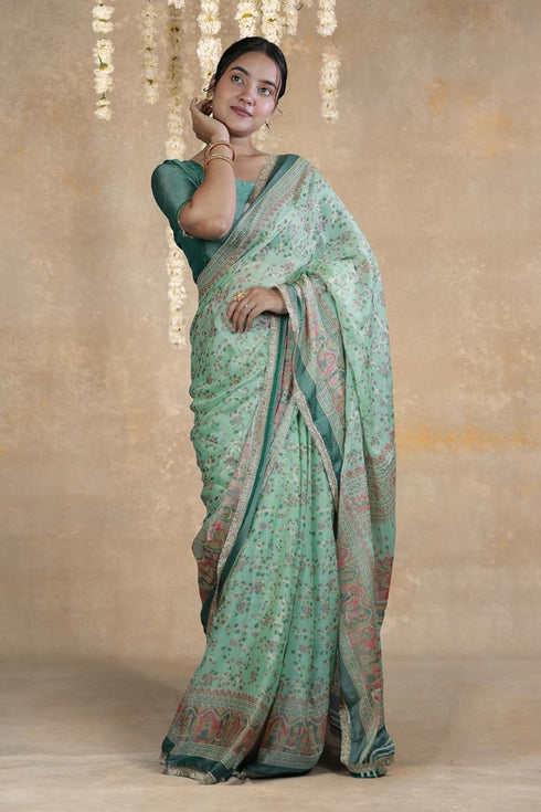 Vasthrlay Fashion Chiffon Madhubani Printed Ethnic Wear