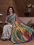Vasthrlay Weaving Printed Unstitched Dusty Pink Saree