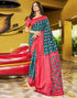 Vasthrlay Chanderi Bandhani Unstitched White Saree