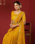 Vasthrlay Georgette Bandhani Unstitched Rani Pink Saree