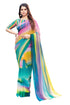 Vasthrlay Georgette Sequence White Ethnic Wear