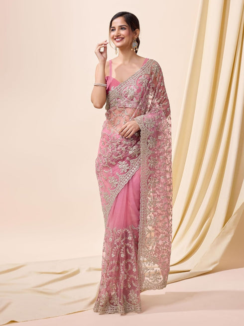 Vasthrlay Embroidery Blouse Lightpink Ethnic Wear
